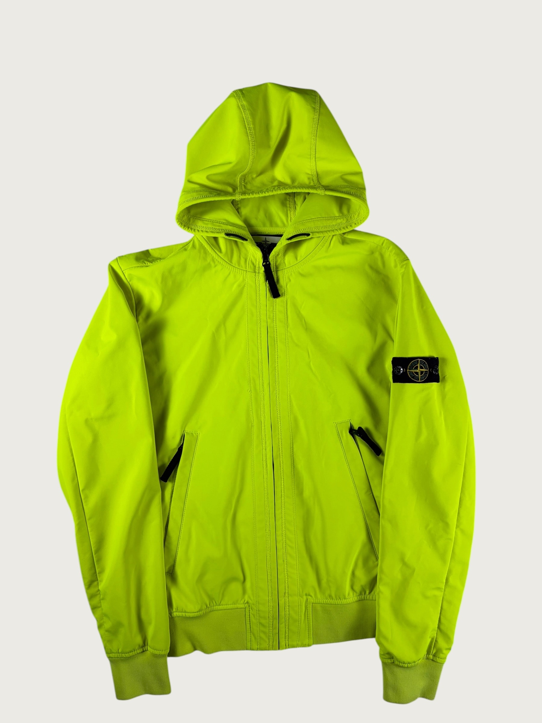 Giacca Junior Soft Shell con Cappuccio – Verde Lime