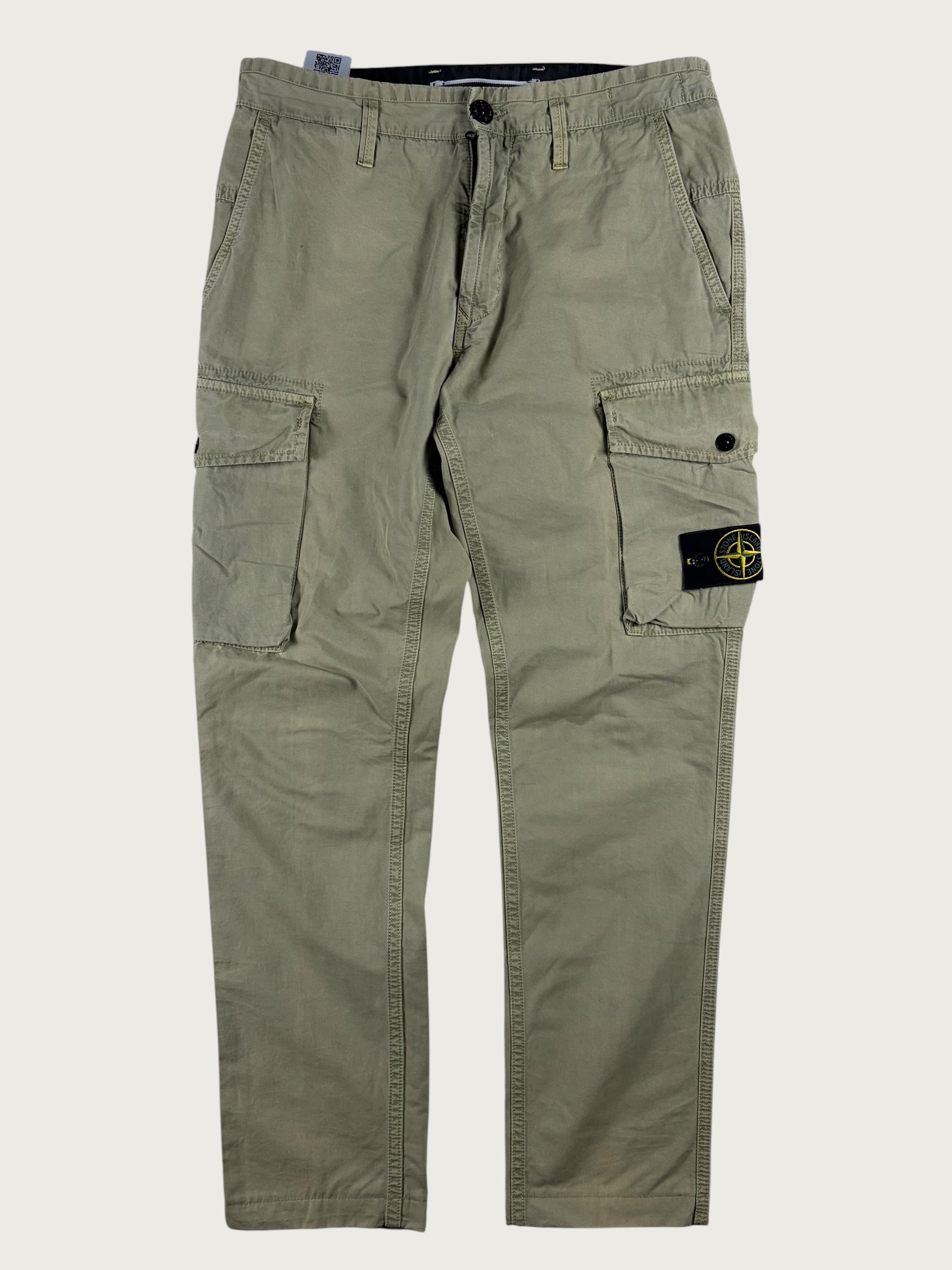 Old Effect Cargo Trousers – Olive Green
