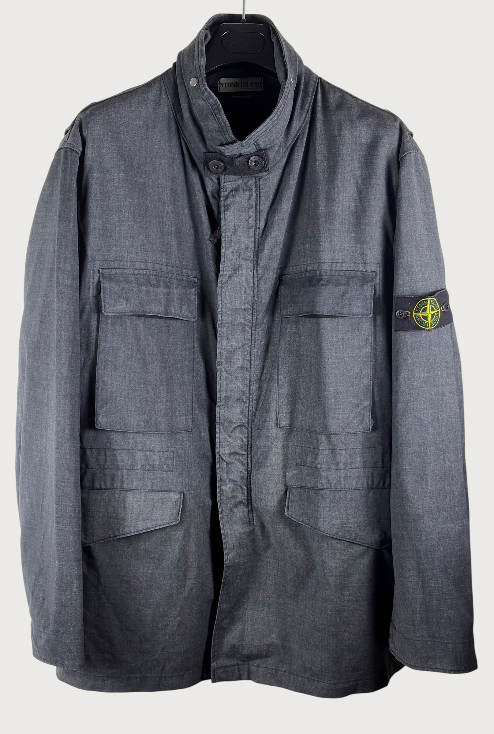 Lino Flax Multi-Pocket Field Jacket – Slate Grey