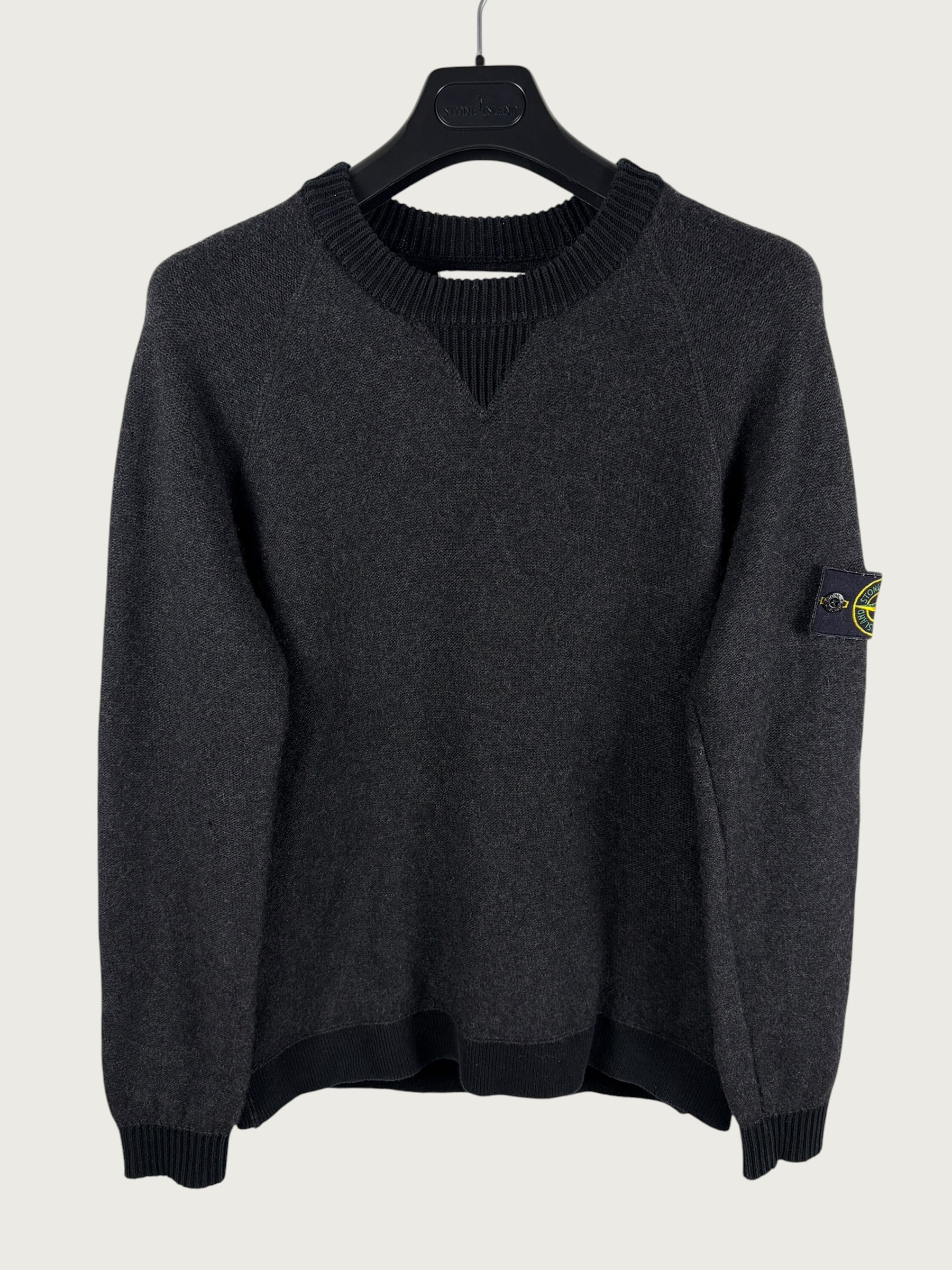 Wool Cashmere Blend Pullover – Black
