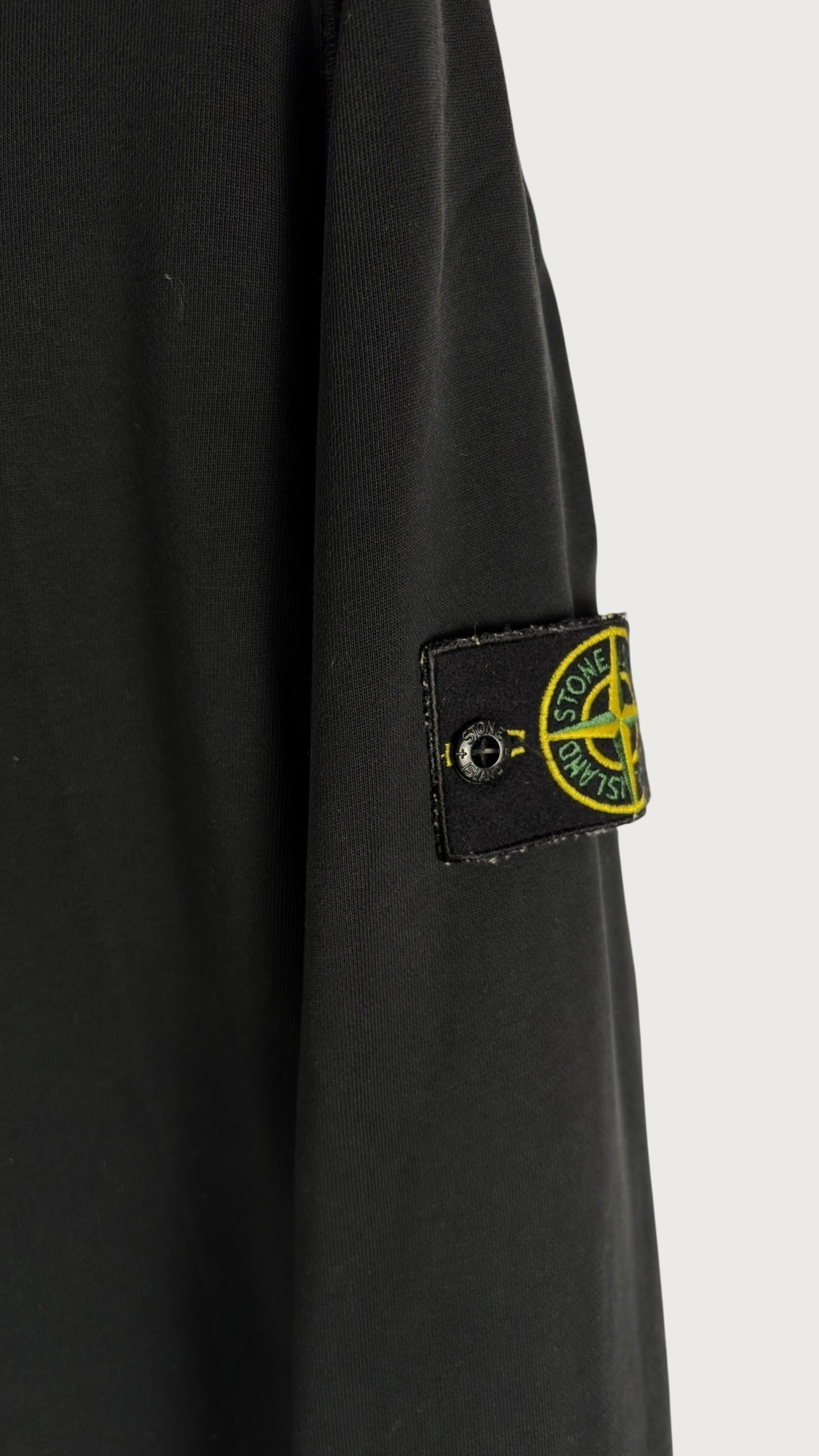 Stone Island Garment-Dyed Cotton Fleece Crewneck Sweatshirt – Black