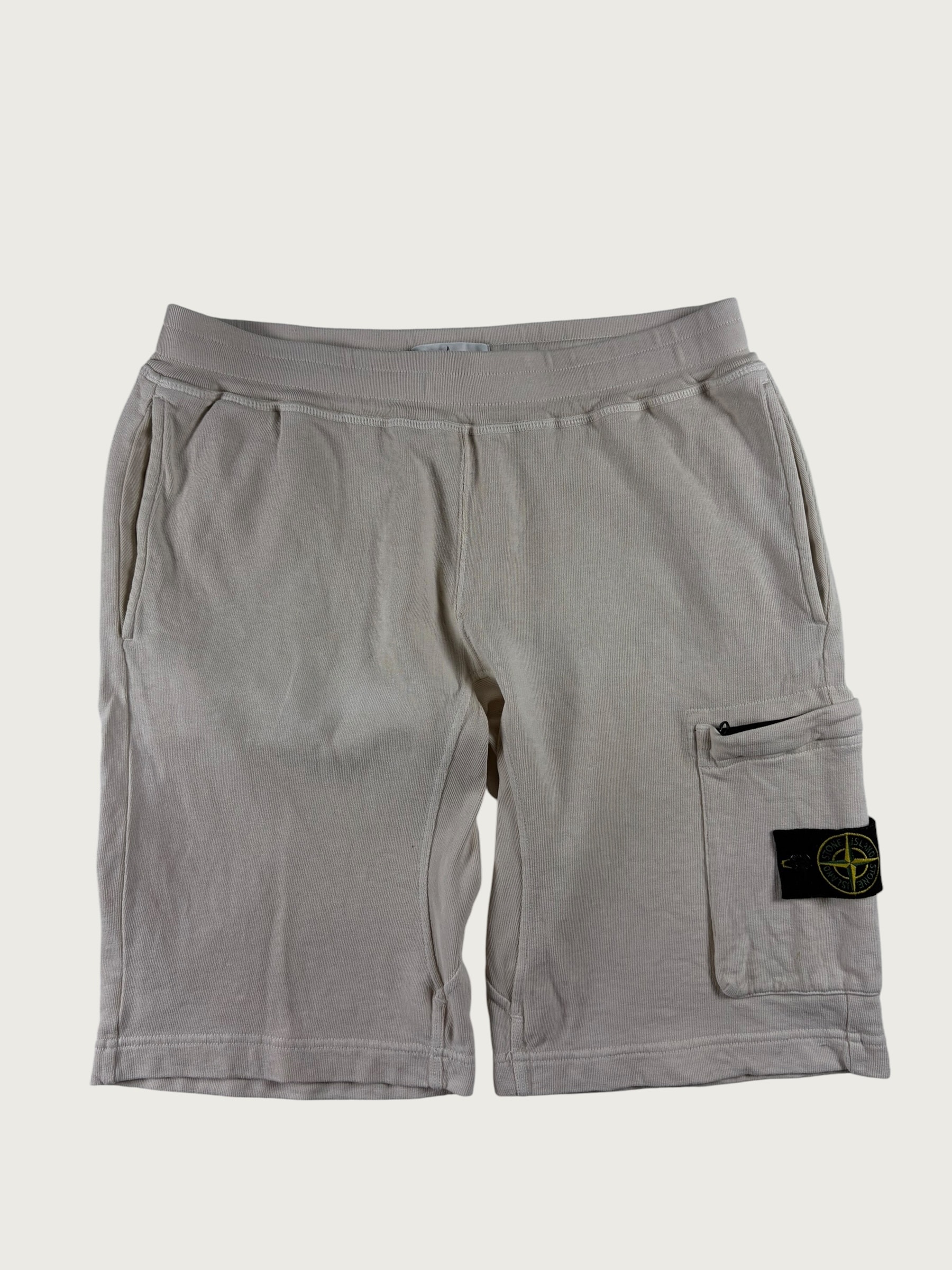 Cotton Jersey Cargo Shorts – Beige