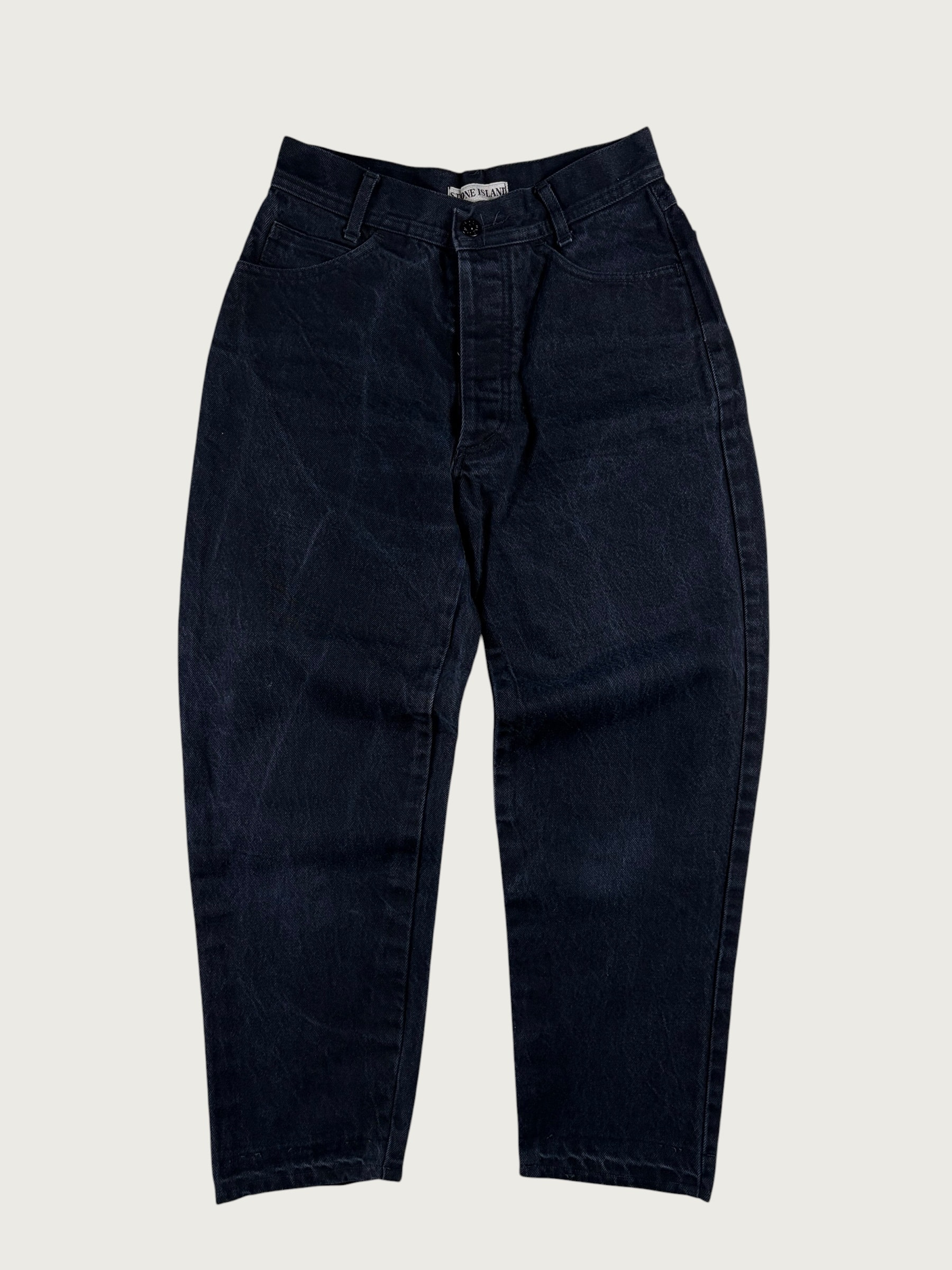Vintage Patch Program Denim Jeans – Black