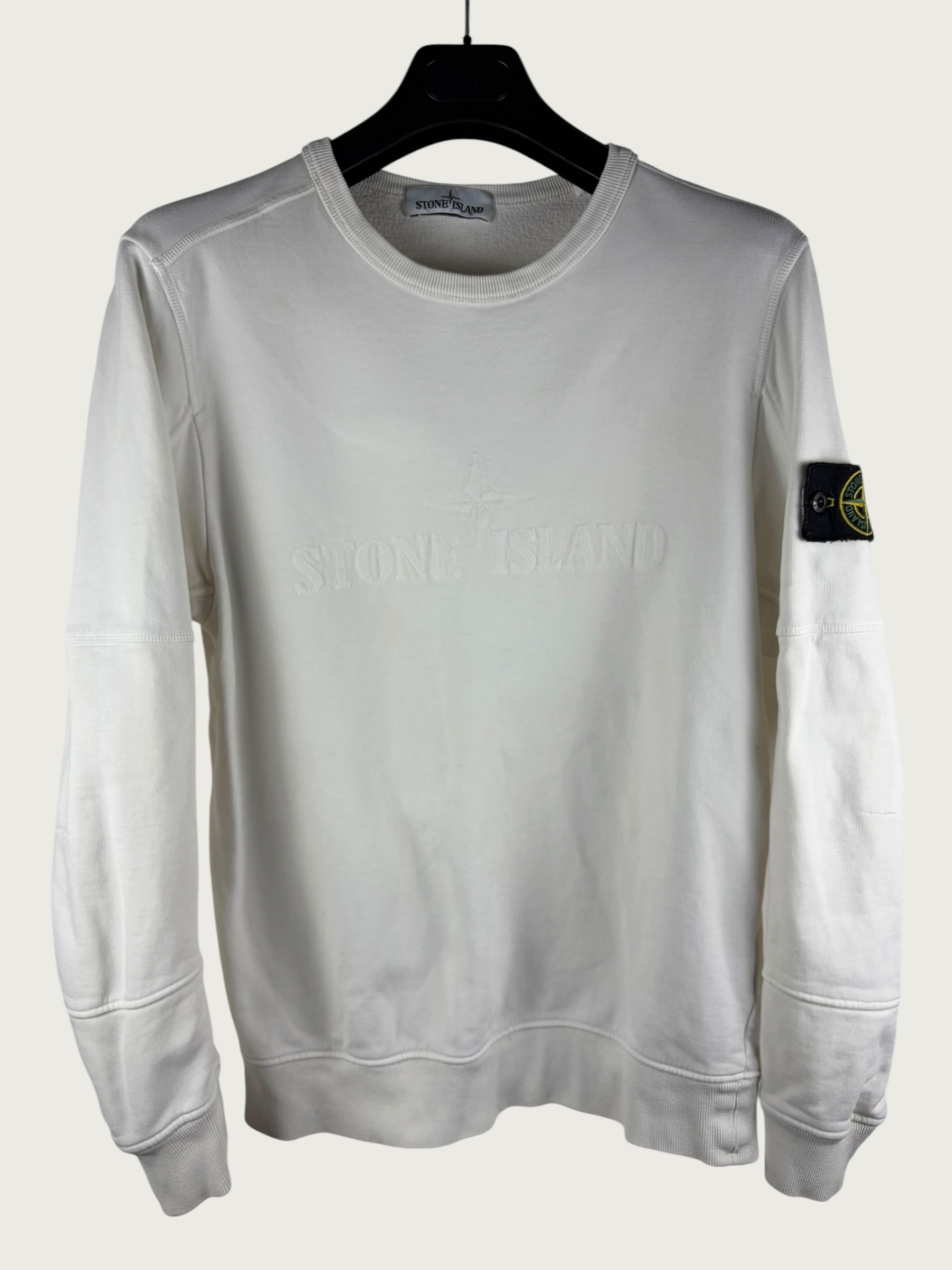 Garment Dyed Logo Hoodie – White